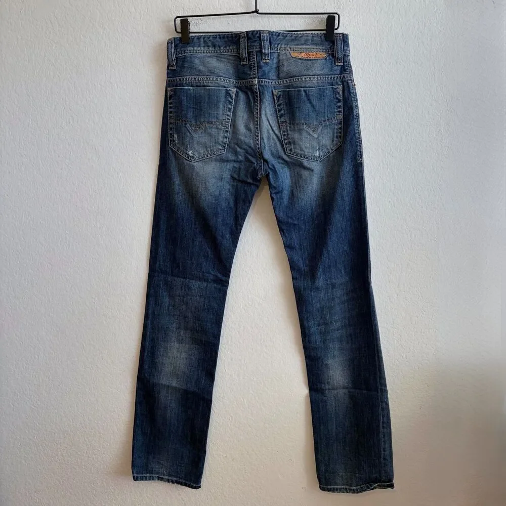 DIESEL Safado Faded Distressed Regular Slim Straight Denim Jeans Mens 28x32 Y2K